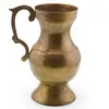 Cana mare din alama vintage, model auriu cu maner lucrat, 14cm