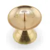 Sfesnic din alama vintage, model auriu cu varf pentru lumanare, 7cm, imagine 3