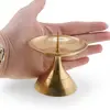 Sfesnic din alama vintage, model auriu cu varf pentru lumanare, 7cm, imagine 5
