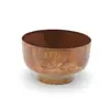 Bol din cupru vintage, model cu decor gravat, 5,5cm