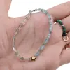 Bratara Apatit neuniform si sfere 3-6mm, Cuart fumuriu neuniform 5-8mm si steluta din Hematit auriu 6mm, imagine 3