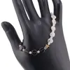 Bratara Piatra Lunii sfere 3mm si banuti 8mm si Cuart fumuriu banuti 7-8mm cu steluta din Hematit auriu 6mm, imagine 2