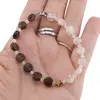 Bratara Piatra Lunii sfere 3mm si banuti 8mm si Cuart fumuriu banuti 7-8mm cu steluta din Hematit auriu 6mm, imagine 3