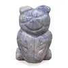 Bufnita Cuart albastru figurina gravata 47mm, imagine 2