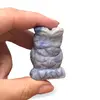 Bufnita Cuart albastru figurina gravata 47mm, imagine 3