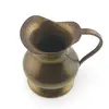 Cana vintage din alama cu baza lata si maner curbat, 7,5cm, imagine 2