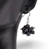 Cercei cu agatatoare handmade perle de cultura negre, imagine 2