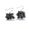 Cercei cu agatatoare handmade perle de cultura negre