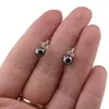 Cercei cu surub Hematit sfere, 6mm, imagine 3