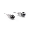 Cercei cu surub Hematit sfere, 6mm