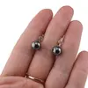 Cercei cu surub Hematit sfere, 8mm, imagine 3