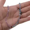 Colier Ametist si Apatit sfere si banuti 3-5mm cu steluta din Hematit auriu 6mm, imagine 3