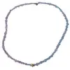 Colier Ametist si Apatit sfere si banuti 3-5mm cu steluta din Hematit auriu 6mm
