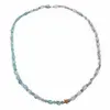 Colier Apatit neuniform si sfere 3-6mm, Cuart fumuriu neuniform 5-8mm si steluta din Hematit auriu 6mm