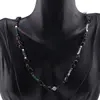 Colier Granat neuniform 6-8mm, Piatra Lunii si Aventurin dark sfere 3-4mm, Hematit fatetat si sfera cu zirconii 6mm, imagine 2