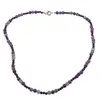 Colier Granat si Ametist sfere, 3-5mm