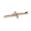 Pandantiv din cupru placat cu aur 18k, model cruce cu infinit, imagine 2