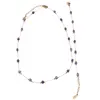 Set bratara si colier Ametist cuburi fatetate si lant auriu, 4mm
