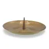 Suport vintage pentru lumanare din alama, forma concava, 9cm, imagine 2