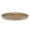 Tava rotunda vintage din alama, design simplu clasic, 20cm, imagine 2