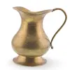 Cana vintage din alama, model clasic cu toarta curbata, 13cm
