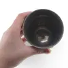 Pocal vintage din alama, picior inalt si cupa conica, 15cm, imagine 2