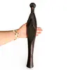 Statueta vintage din lemn sculptat manual, figura feminina stilizat alungita, 40cm, imagine 3