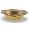 Scrumiere vintage din alama, forma rotunda cu patru suporturi, 14cm, imagine 2