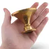 Pocal vintage din alama, cupa adanca pe picior, 6cm, imagine 3