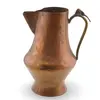 Cana vintage din cupru ciocanit, maner decorativ, 17cm