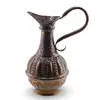 Ulcior vintage din cupru ciocanit, model oriental cu relief, 22cm