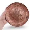 Farfurie decorativa vintage din cupru ciocanit, model stea, 16,5cm, imagine 3