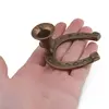 Sfesnic vintage din alama, model potcoava norocoasa, 6,5cm, imagine 3