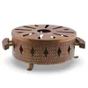 Cutie vintage din cupru, model perforat decorativ, 18cm