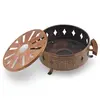 Cutie vintage din cupru, model perforat decorativ, 18cm, imagine 2