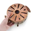 Cutie vintage din cupru, model perforat decorativ, 18cm, imagine 3