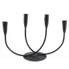 Sfesnic vintage din metal negru pentru patru lumanari, 22cm