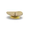Sfesnic vintage din metal ciocanit, model cu tepus pentru lumanare, 5cm