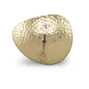 Sfesnic vintage din metal ciocanit, model cu tepus pentru lumanare, 5cm, imagine 2