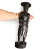 Statueta vintage din lemn sculptat manual, barbat cu palarie traditionala, 44cm, imagine 3