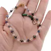 Bratara Cristal de stanca sfere 6mm si Safir albastru discuri fatetate 4-8mm cu Hematit sfere fatetate 2mm, imagine 3