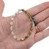 Bratara Peridot neuniform si sfere 3-6mm cu Piatra lunii neuniforma 6-8mm si steluta din Hematit auriu 6mm, imagine 3