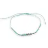 Bratara snur albastru, Turcoaz discuri 5mm