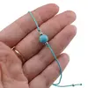 Bratara snur albastru, Turcoaz sfera 8mm, imagine 3