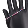 Bratara snur multicolor, Agat roz discuri 5mm, imagine 2