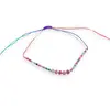 Bratara snur multicolor, Agat roz discuri 5mm