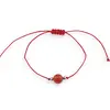 Bratara snur rosu, Carneol sfera 8mm