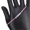 Bratara snur roz, Cuart roz discuri 5mm, imagine 2