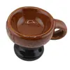 Catuie din ceramica maro model spic, 10cm, imagine 2