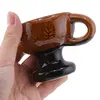 Catuie din ceramica maro model spic, 10cm, imagine 3